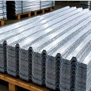 Tôn kẽm 0.35mm xếp chồng trong kho vật tư