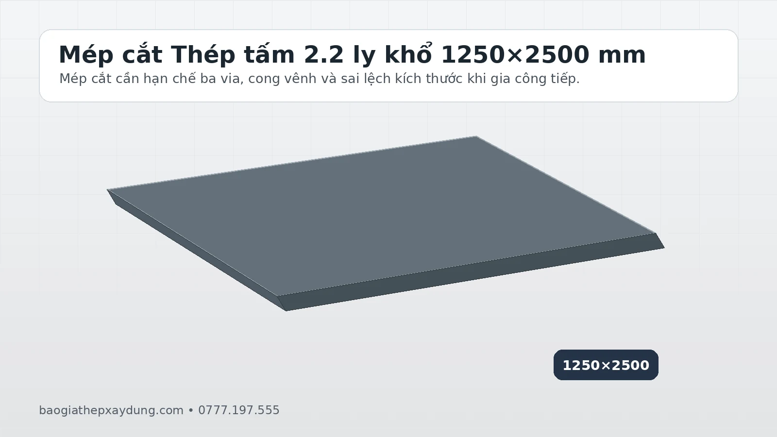 Mép cắt thép tấm cần kiểm tra ba via, dung sai và phần vật liệu mất theo mạch cắt