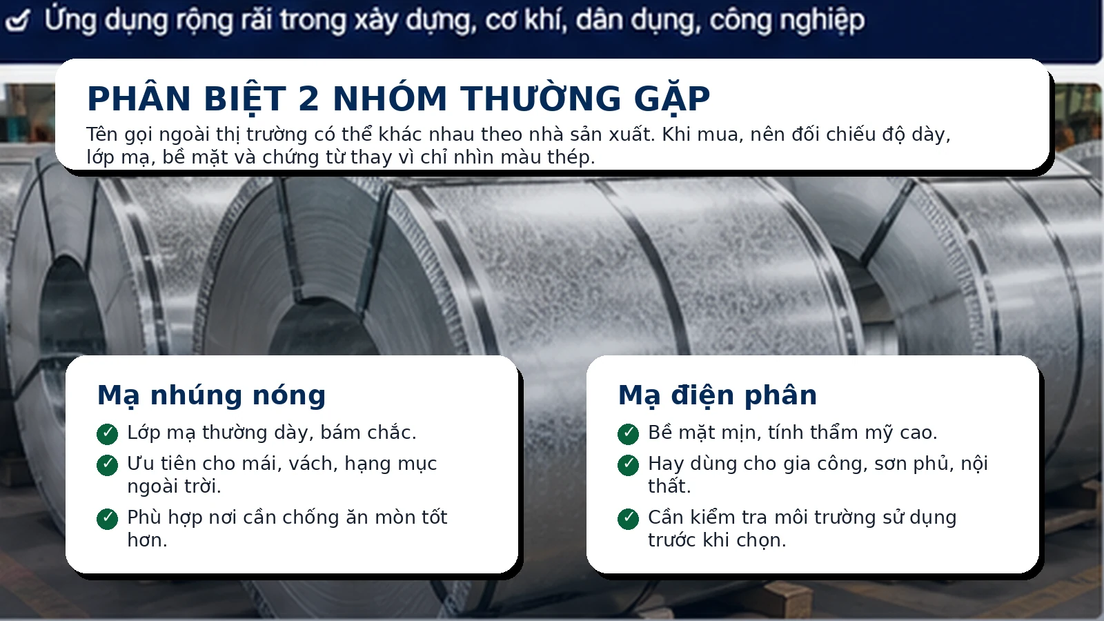 So sánh thép tấm mạ kẽm nhúng nóng và thép tấm mạ kẽm điện phân