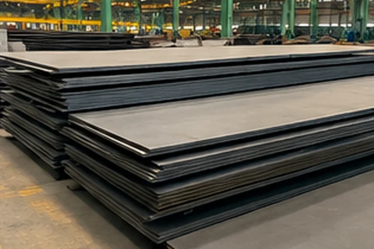 Thép tấm 0.7 ly khổ 1220x2500 mm xếp trong kho thép