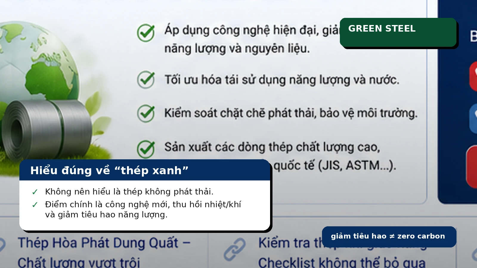 Khái niệm thép xanh trong sản xuất thép hiện đại